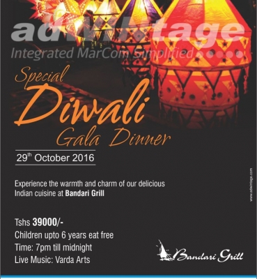 New Africa Hotel, Tanzania – Diwali Dinner