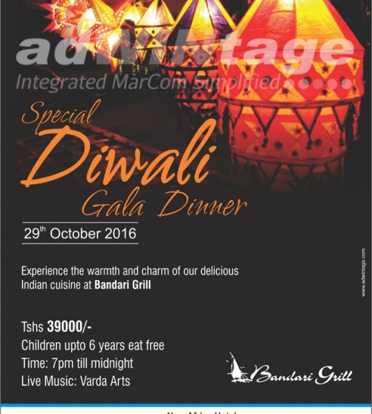 New Africa Hotel, Tanzania – Diwali Dinner