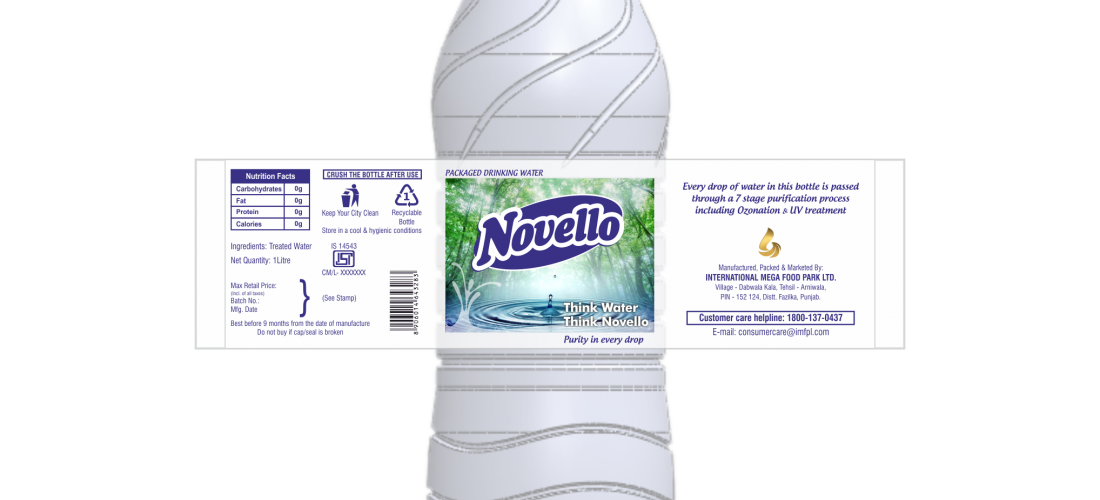 Novello-Water Bottle Label