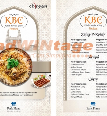 Park Plaza Shahdara – Kebab & Biryani Menu