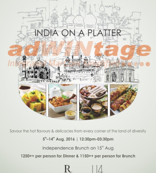 Renaissance Marriott – India on my Platter  promotion